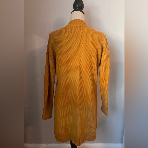 Max Studio Mustard Open-Front Cardigan Size Medium - Picture 6 of 15